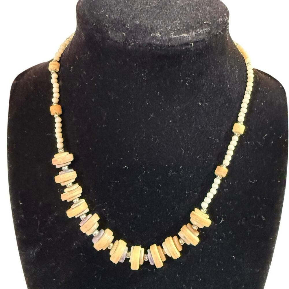 Lot of 5 Puka Shell Plumeria Y2K Hawaiian Surfer Boho Choker Necklace Set - Picture 4 of 7